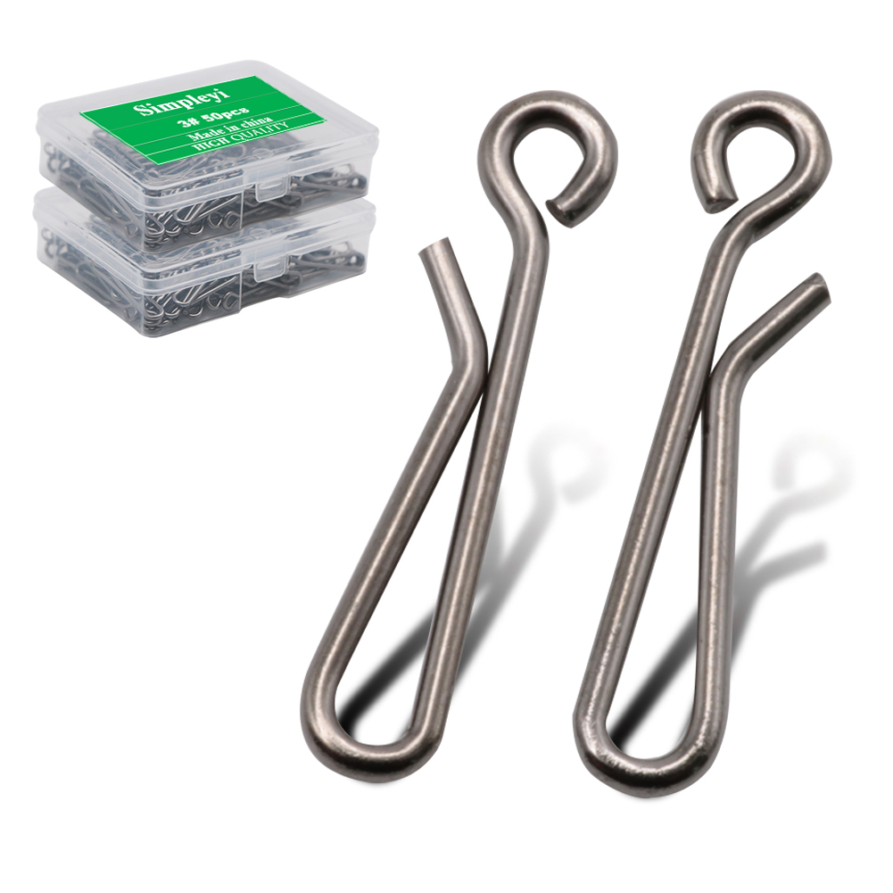 Monofilament Line - スイベルロッキングピン,ベアリングロック,ソリッドリング,スナップバレルタックルツール,フィッシングルアー,アクセサリー,50ピース/箱