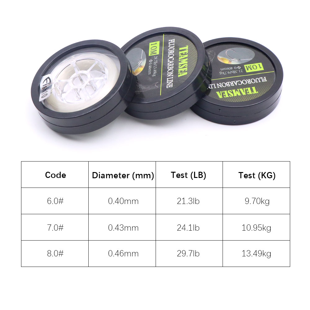 10mフッ素コーティング鯉釣り糸 超硬質カーボンファイバー  - Fluorocarbon Line のレビューと価格