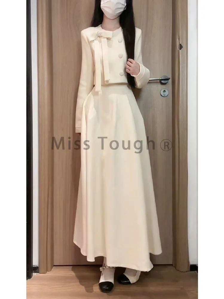 フレンチスタイルのトップスとロングスカート,エレガントなツー - Fly Line のレビューと価格