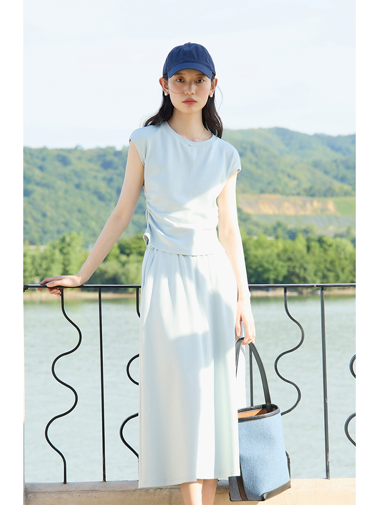 Ziqiao-女性用半袖Tシャツとスカートのセット,スリミン - Fly Line のレビューと価格
