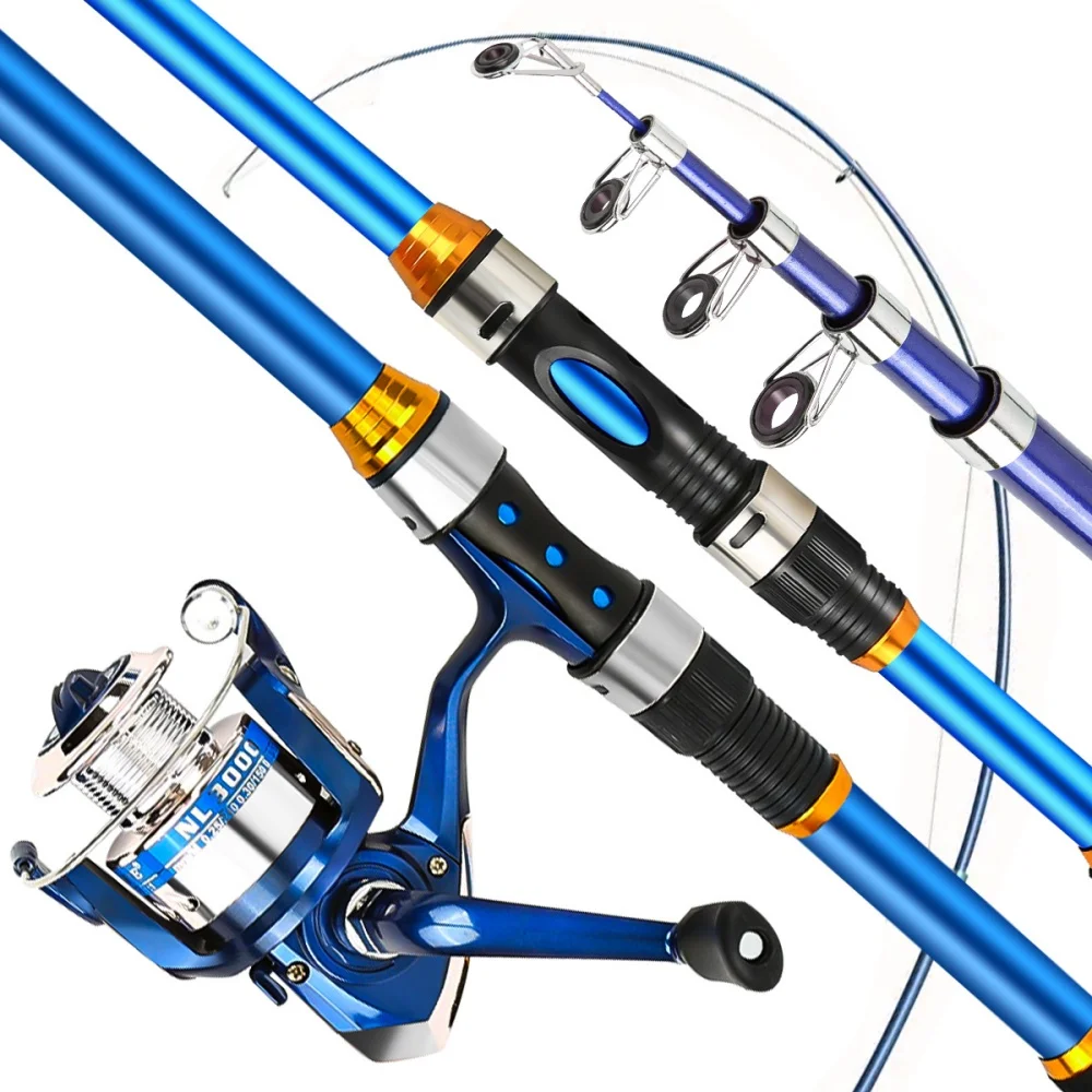 2.1-3.6M 伸縮式ガラス繊維釣竿セット リール & ア - Freshwater Line のレビューと価格