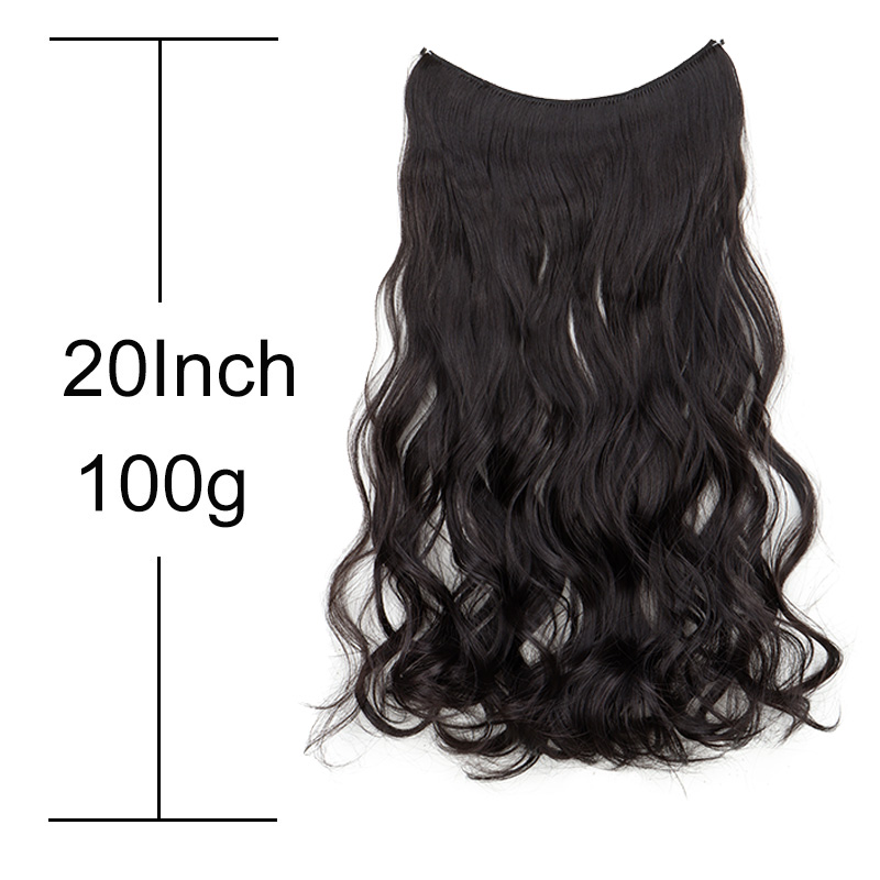 20 インチ合成ワンピースヘアエクステンションなしクリップ目 - Monofilament Line のレビューと価格
