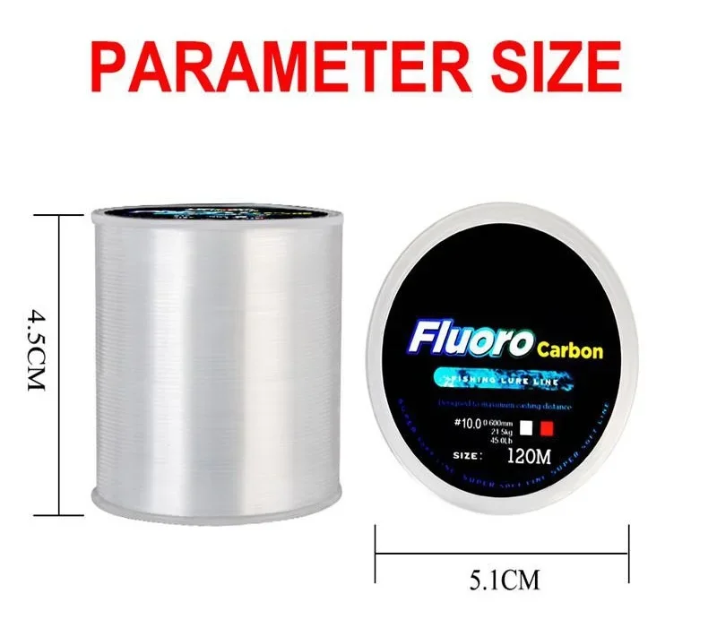 釣り糸 120 メートル 0.20 ミリメートル-0.60  - Fluorocarbon Line のレビューと価格